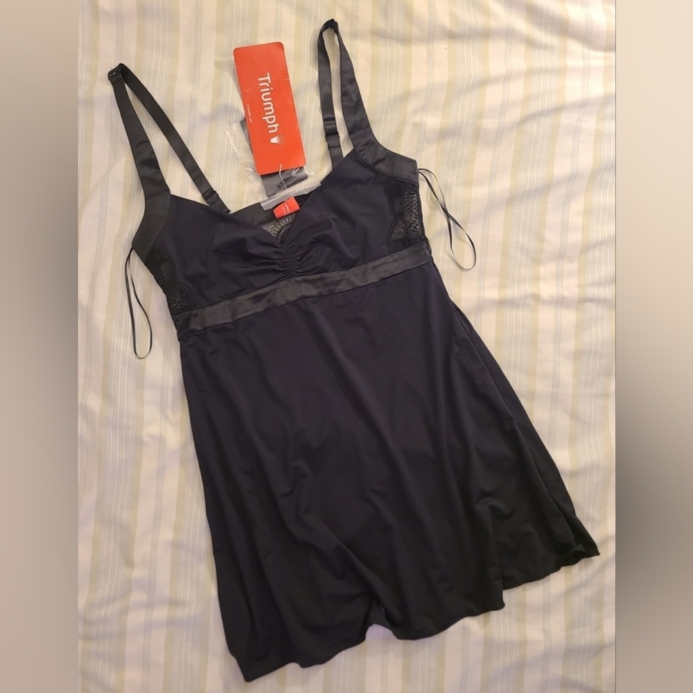 BNWT - Triumph - (Size S) Rich Temptation Women's Black Lingerie Nightgown Dress